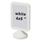 4x6 White Double-Sided Photo Frame – Freestanding Picture or Menu Holder, Display Two Images, No Back Panel – Ideal for Desk, Restaurant Menus, or Reception Signs
